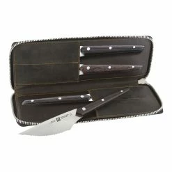 Best Pirce 🧨 ZWILLING Steak Sets 4-pc, Gentlemen's Steak Knife Set with Leather Travel Case 🥰