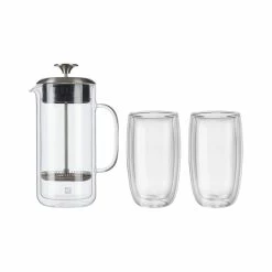 Wholesale 🤩 ZWILLING Sorrento Double Wall Glassware 3-pc French Press and Latte Glass Set 🎁