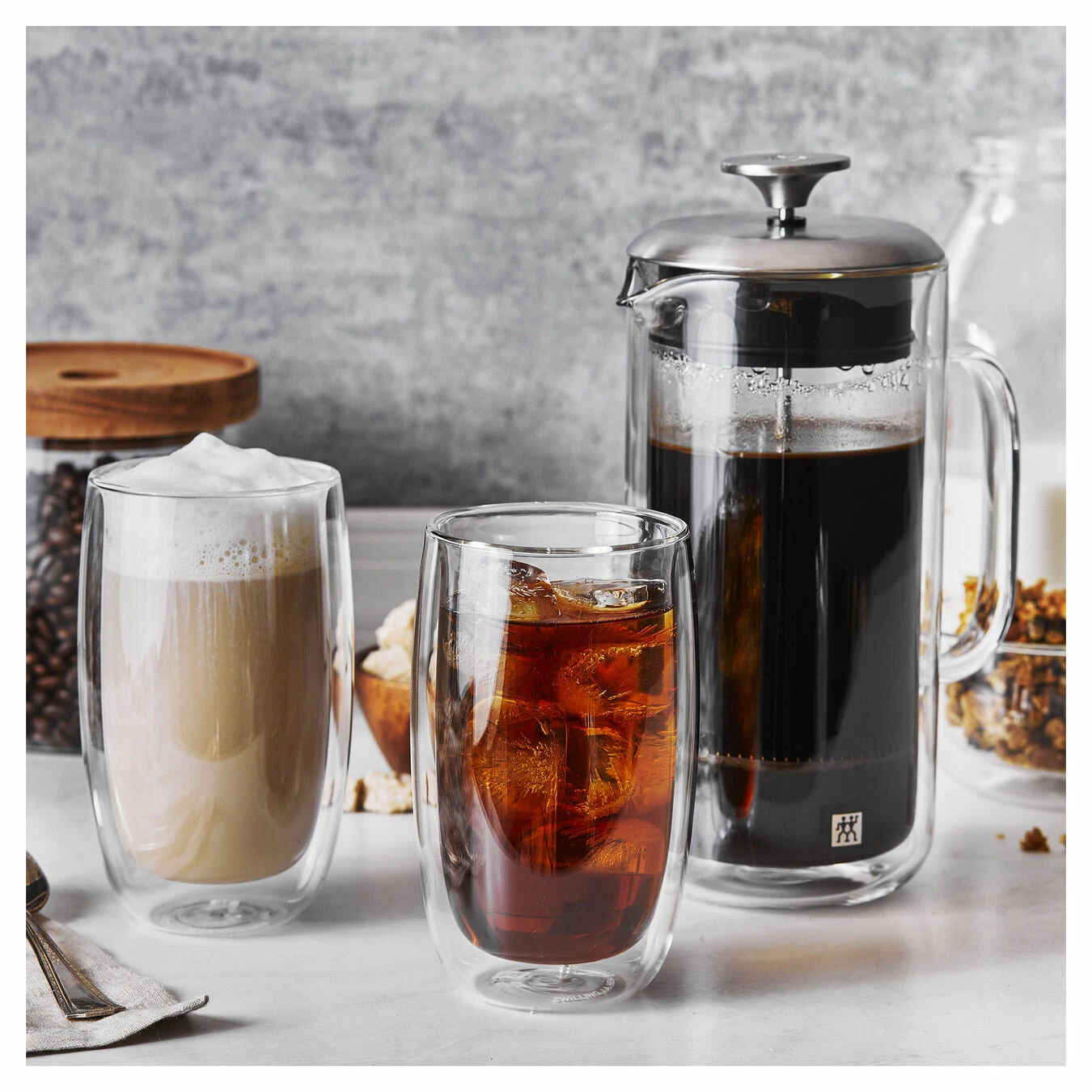 Wholesale ๐คฉ ZWILLING Sorrento Double Wall Glassware 3-pc French Press and Latte Glass Set ๐ - Image 6